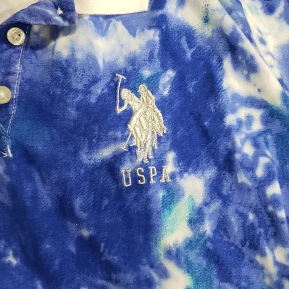 US Polo Assn Womans  Blue/Green/White Tie Die T-Shirt Dress XXL. - Picture 6 of 6